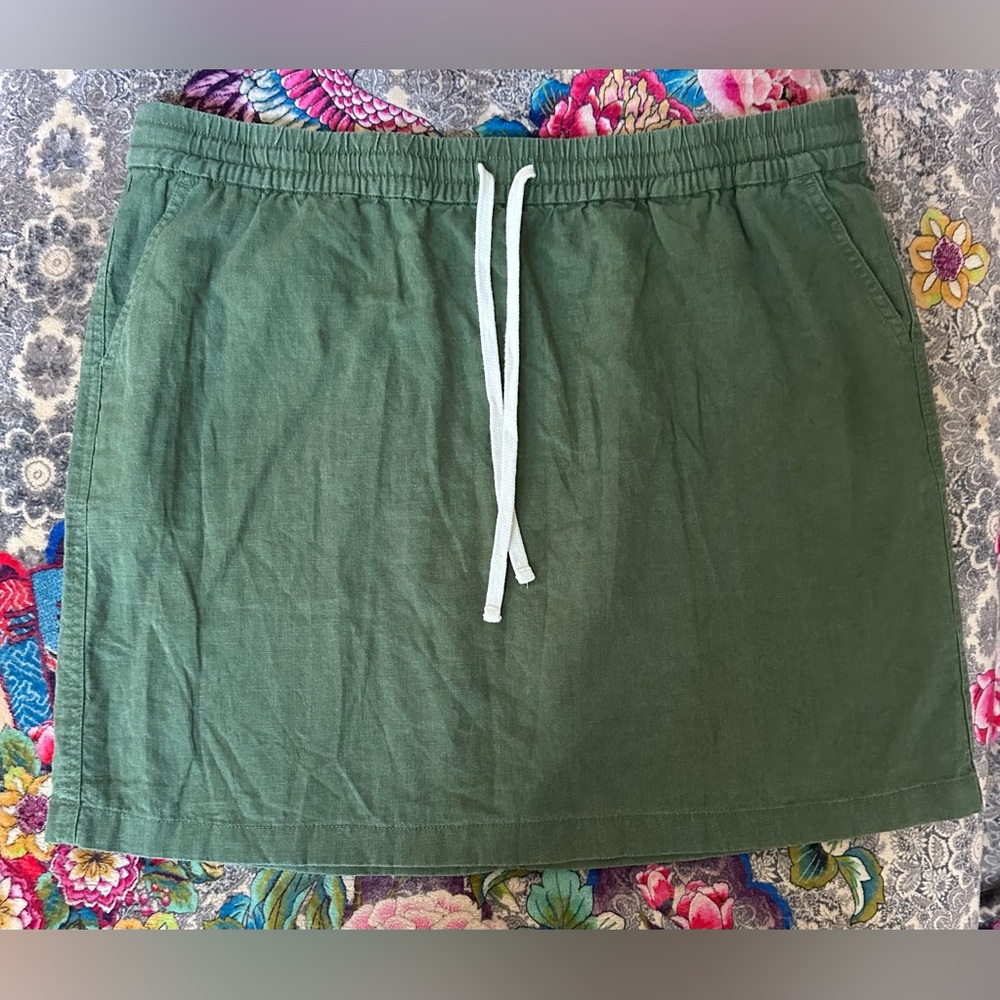 J CREW LINEN MINI SKIRT